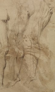 Tres estudios de una pierna masculina, c.1637