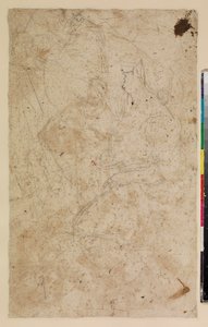 Estudios de figura con una mujer arrodillada de perfil, reverso, siglo XVII de Alonso del Arco