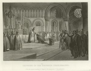 Coronación del emperador Carlomagno de Alonzo Chappel