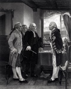 La Conferencia de Paz en Staten Island, Entrevista entre Lord Howe y el Comité del Congreso, 11 de septiembre de 1776 de Alonzo Chappel