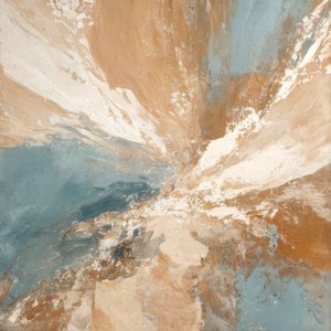 Ola abstracta en tonos azul tierra