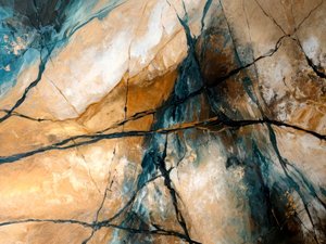 Abstracto en azul tierra