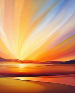 Paisaje de un amanecer radiante