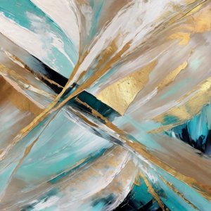 Abstracto en dorado verdoso brillante