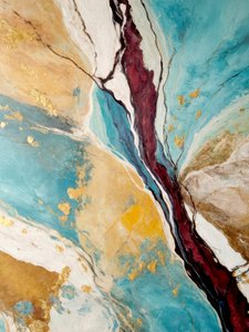 Mármol dorado verdoso: composición abstracta