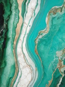 Remolino de mármol verde azulado y dorado