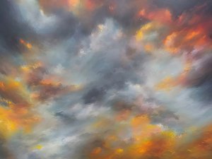 Nubes de colores vivos al atardecer de Alpenglow Workshop
