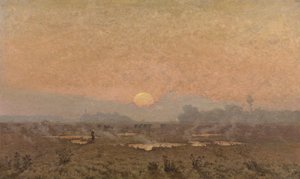 Amanecer en el Kempen (óleo sobre lienzo)