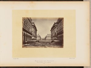 Barricada de los Federados, plaza Vendôme y calle Castiglione. de Alphonse J. Liébert