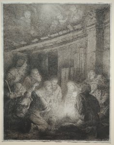 La adoración de los pastores de Alphonse Legros