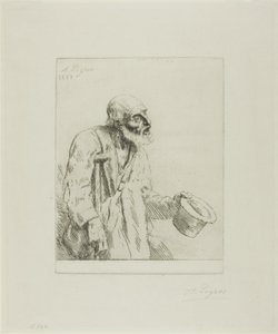 Mendigo con muletas de Alphonse Legros