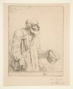 Mendiga con muletas de Alphonse Legros