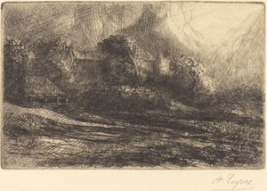 Chailli visto en una tormenta de Alphonse Legros