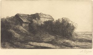 Cabaña en una ladera de Alphonse Legros
