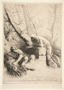 La muerte y el leñador de Alphonse Legros