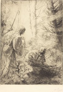 La muerte y el leñador, 2da placa de Alphonse Legros