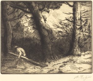 Borde de un bosque en Borgoña de Alphonse Legros