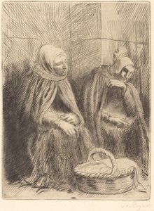Vendedoras de huevos, 1ª placa de Alphonse Legros