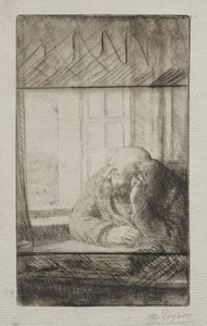 Atardecer en la ventana de Alphonse Legros