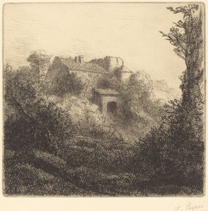 Granja en una colina La ferme sur la colline de Alphonse Legros