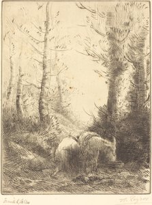 El granjero y su burro de Alphonse Legros
