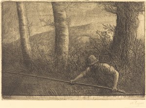 Pescador con una Red de Aro de Alphonse Legros