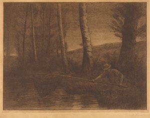 Pescador con red de aro de Alphonse Legros