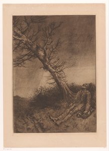 Un viejo moribundo bajo un árbol
La muerte del vagabundo de Alphonse Legros