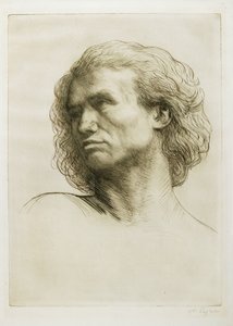 Cabeza de un Modelo, 1877 de Alphonse Legros
