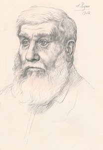 Cabeza de un campesino, 1902-1903 de Alphonse Legros