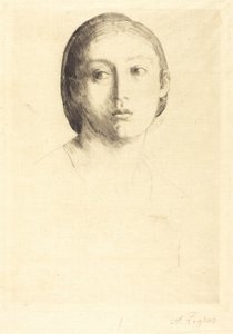 Cabeza de una joven de Alphonse Legros