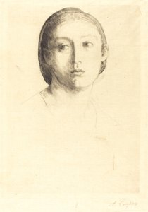 Cabeza de una joven de Alphonse Legros