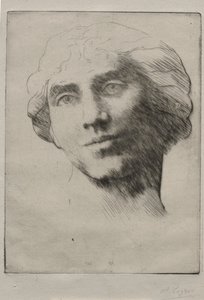 Cabeza de una joven de Alphonse Legros
