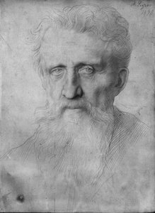 Cabeza de un hombre con barba larga, 1898 de Alphonse Legros