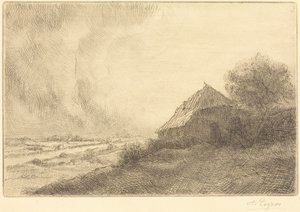 Choza en una ladera de Alphonse Legros
