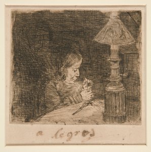 La Couseuse (La costurera) de Alphonse Legros
