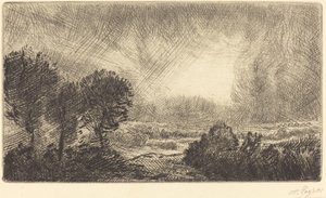Paisaje con tormenta de Alphonse Legros