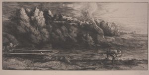 Paisaje con barco de Alphonse Legros