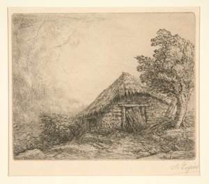 Cabaña en una colina