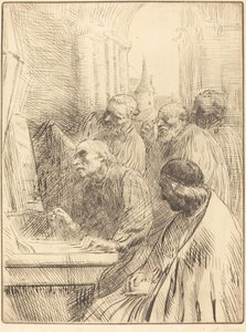 Monjes en la iglesia de Alphonse Legros