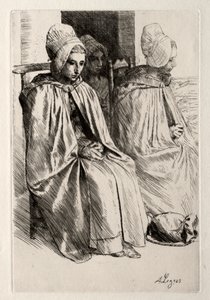 Campesina en el vecindario de Boulogne de Alphonse Legros