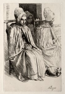 Mujer campesina en el vecindario de Boulogne de Alphonse Legros