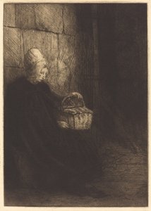 Mujer campesina de Boulogne, llamada La mujer con la cesta de Alphonse Legros