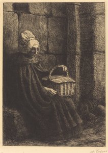 Campesina de Boulogne Paysanne des environs de Boulogne dite La femme au panier de Alphonse Legros