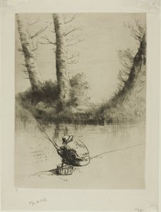 Pescador con caña de Alphonse Legros