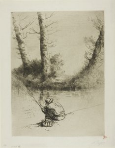 Pescador con caña de Alphonse Legros