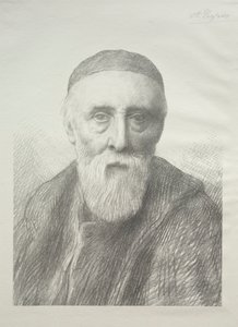 Retrato de George Frederic Watts, segunda placa de Alphonse Legros