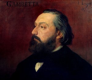 Retrato de Léon Gambetta (1838-1882) político francés de Alphonse Legros