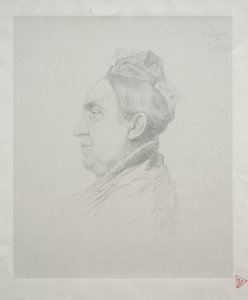 Retrato de Madame Kemp de perfil, 2da placa de Alphonse Legros