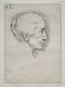 Retrato de Mme. Emily Hughes (1ª Placa) de Alphonse Legros